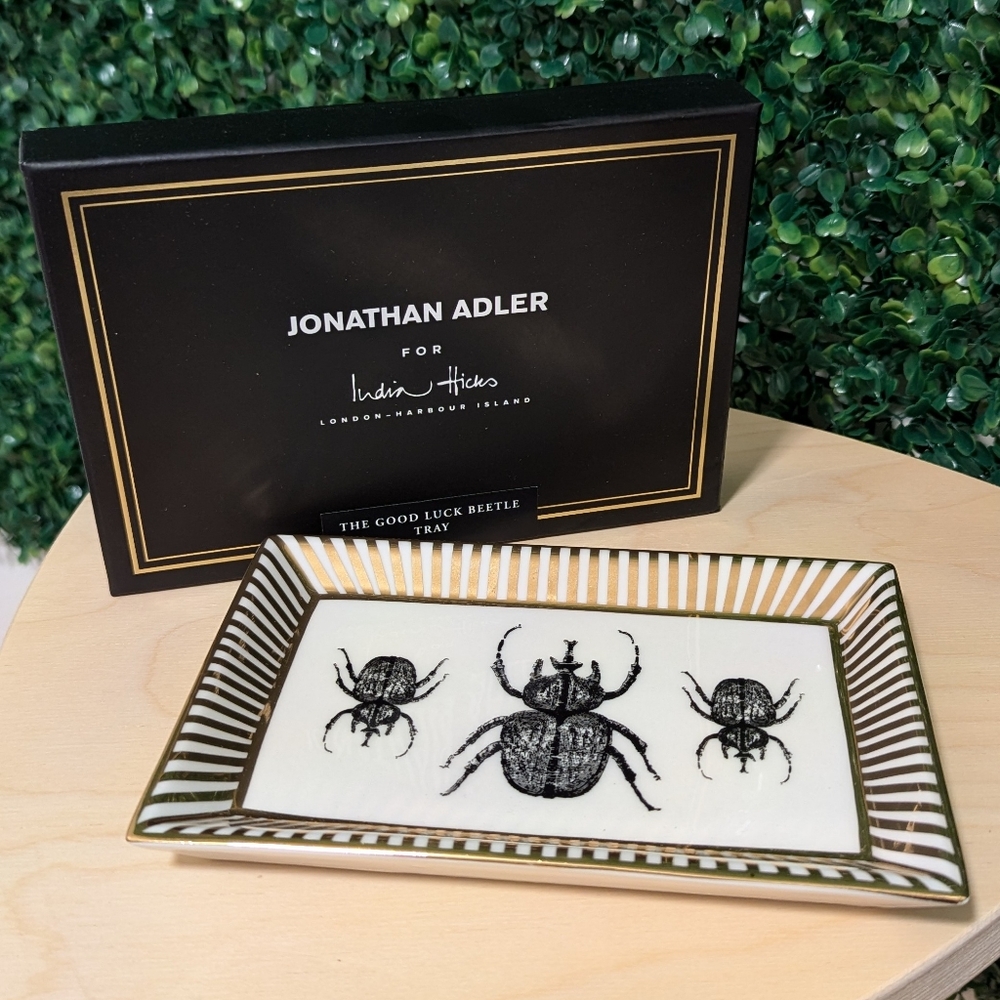 Jonathan Adler for India Hicks Goodluck Beetle Tray HTF